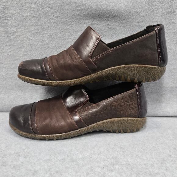 Naot Miro Paneled Brown Slip On Loafers Size 38 - Picture 7 of 8